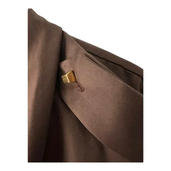 Fendi Brown Front Wrap Collared Jacket